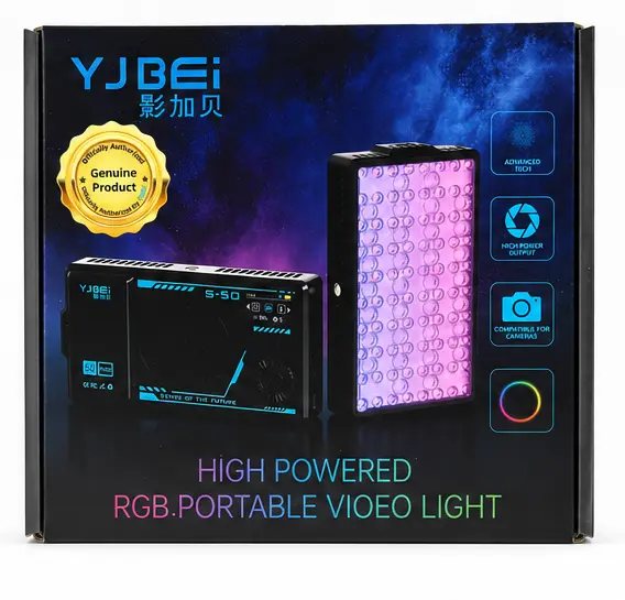 پنل LED RGB یجیبیای مدل S50R 40 وات مناسب عکاسی و فیلمبرداری | خرید از فروشگاه بوم شات