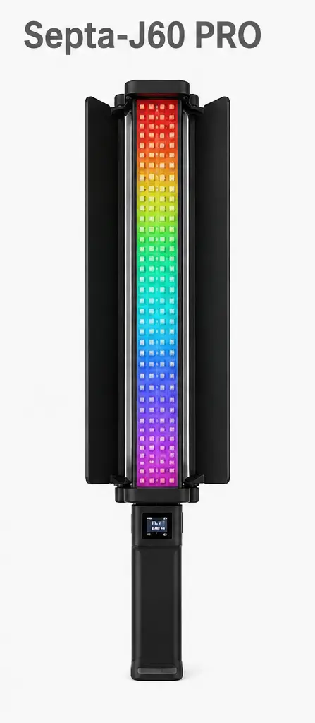 باتوم لایت RGB Septa مدل J60 PRO 80 وات مناسب عکاسی و فیلمبرداری | خرید از بوم شات