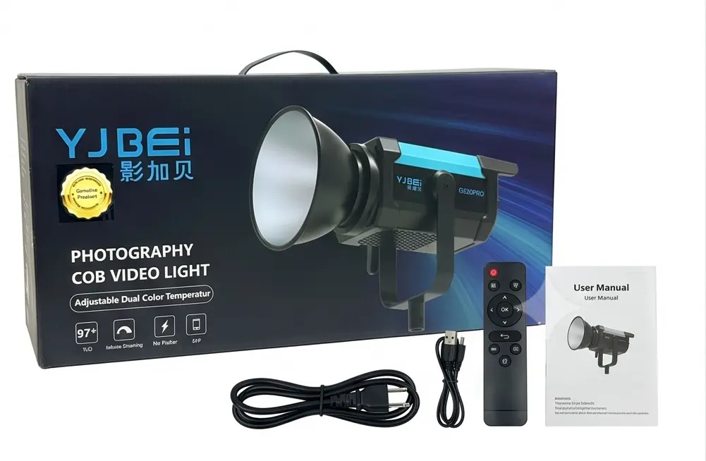 نور ثابت ویدیو لایت YJBEi مدل COB G320 PRO 300 وات مناسب عکاسی و فیلمبرداری | خرید از بوم شات