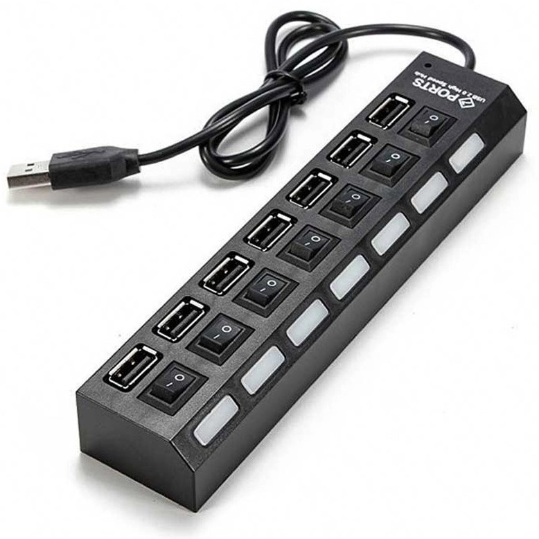 هاب 7 پورت USB برای لپ تاپ و کامپیوتر